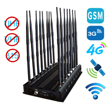 Hochleistungs Handy Störsender 16 Antennen Verstellbare 4G LTE WIFI 433 MHz  315 Mhz LOJACK GPSL2-L5 GPS stören Jammer