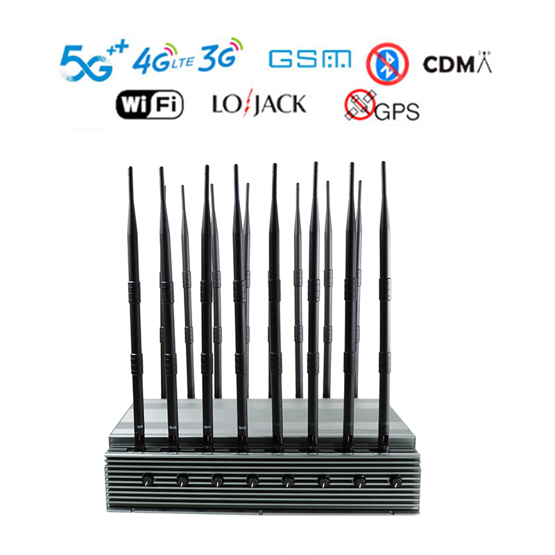 Brouilleur de Signal Portable Sélectionnable 2G/3G/4G/GPS/WIFI/Lojack Haute  Puissance avce 8 antennes 