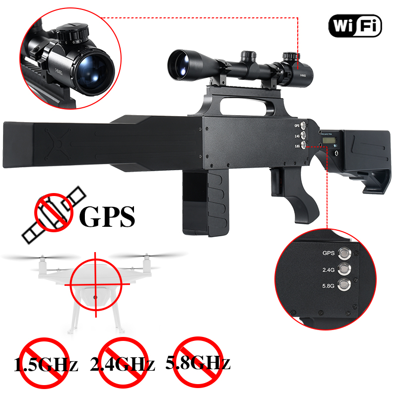 low frequency jammer , Detachable Gun-Type Drone Jammer Can Shield GPS WIFI Signal
