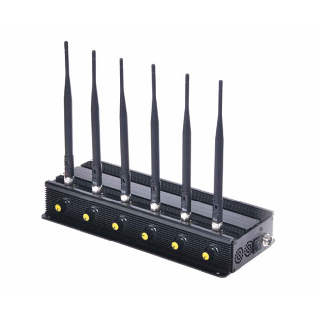 jammer lte bands mhz | 6 Antenna High Power Ajustable Cell Phone Jammer 3G 4G CDMA GSM PHS WIFI Signal Blocker