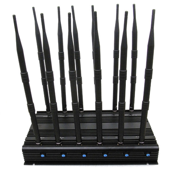 jammer network credentials behind - 12 antenna high power mobile phone signal jammer