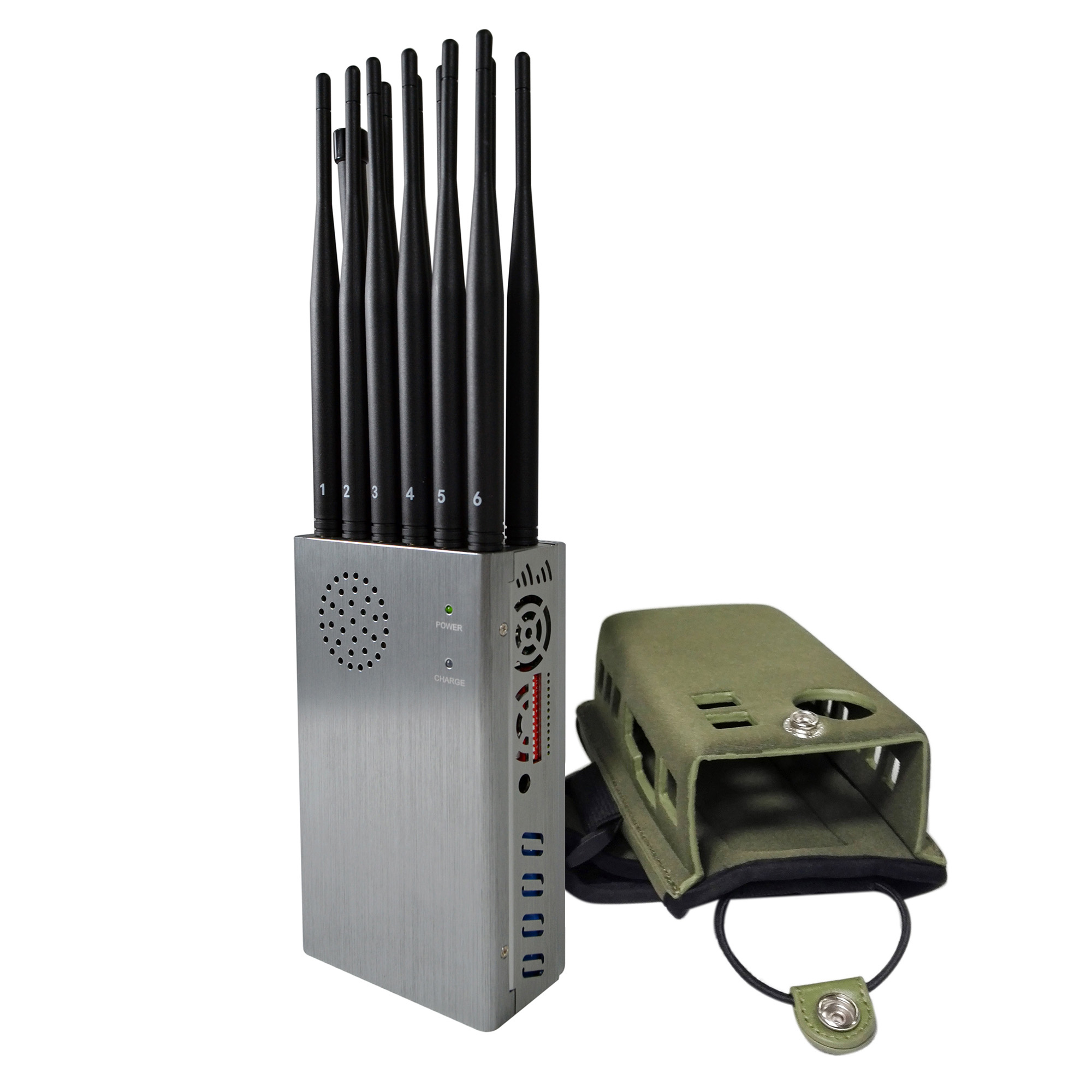 jammer gun works inc , High Power 12 Antennas Portable Mobile Phone Cell Phone Jammers With LOJACK GPS Wi-Fi RF Signals Blockers