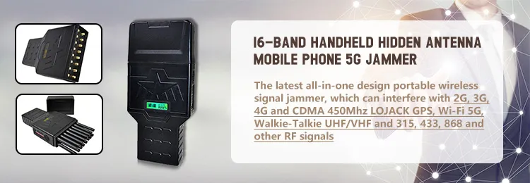 16 Bands Handheld Hidden 5G Jammer
